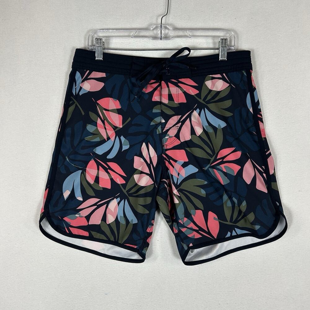 Old Navy Board Shorts Men's Size 32 Floral Palms Swimwear Beach Stretch Summer